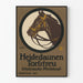 Vintage reklamposter med hästhuvud
