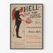 Vintageposter Hell Up To Date satirisk illustration