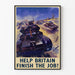 Vintage affisch för väggdekoration krig - Hjälp Storbritannien att slutföra jobbet