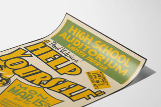 Vintageposter Help Yourself - Retro teater väggdekoration
