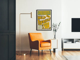 Vintageposter Help Yourself - Retro teater väggdekoration