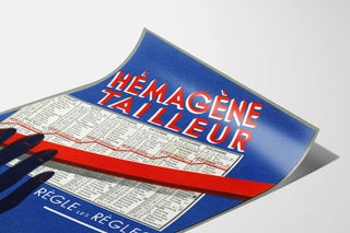 Vintageposter Hémagène Tailleur för väggdekoration