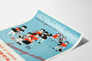 Vintageposter Hémagéine Giraud - Skolväggdekoration för barn