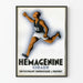 Vintageposter Hémagénine Giraud energisk löpare