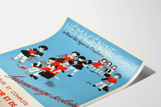 Vintageposter Hémagénine Giraud - Retro skolväggdekoration