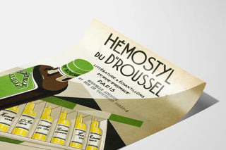 Vintageposter Hémostyl av Dr Roussel – Medicinsk väggdekoration
