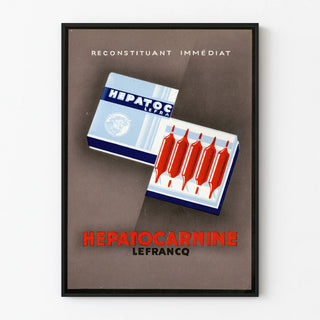 Vintageposter Hepatocarnine Lefrancq omedelbart återställande