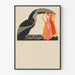 Vintage dekorativ poster med toucan och färgglada klänningar