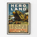 Vintageaffisch Hero Land - Historisk krigsspektakel