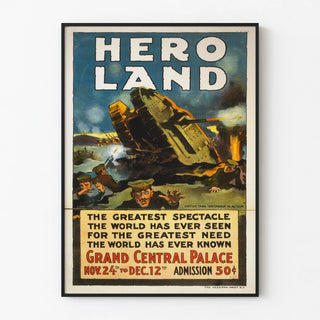 Vintageaffisch Hero Land - Historisk krigsspektakel