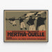 Vintage reklamposter Hertha-Quelle mineralvatten — inramlat konstverk på väggen