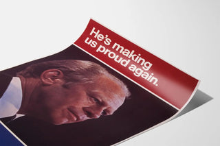 Vintageposter av ledare med inspirerande slogan