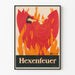 Vintageposter Hexenfeuer Väggdekoration Eld och Dansare