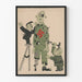 Satirisk poster av krigets marionett med Hitler och Mussolini