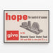 Vintageaffisch Hope for Control of Cancer - Medicinsk och väggdekorationposter — inramlat konstverk på väggen