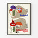 Vintage medicinsk poster Hordenol och Sulfaguanidine retro väggdekoration