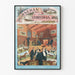 Vintageposter Horseman Christmas 1893 hästtema och gammal salongdekoration