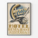 Vintageposter för Hotell och Restaurang Amsterdam Kleine Gartmanplantsoen