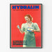 Vintageposter Hydralin antiseptisk gynekologisk för väggdekoration