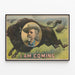 Vintageposter I Am Coming Colonel W.F. Cody — inramlat konstverk på väggen