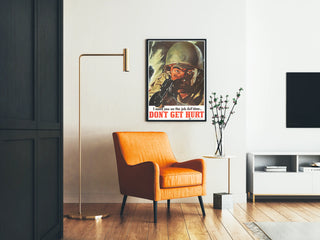 Militärriskposter "Skada inte dig"