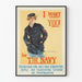 Vintage militärposter I Want You för Marinen
