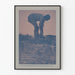 Vintage konstposter "I Wonder If The Ground Has Anything To Say" i monokrom blå