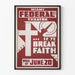 Dekorativ poster Teater Miami Federal If Ye Break Faith