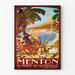 Menton | Konsttryck av äldre Poster — inramlat konstverk på väggen