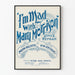 Vintageposter I'm Mad med Mary Morrison