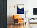 Dekorativ poster med motiv i Healing vintage i blått och gult