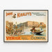 Vintageposter Imre Kiralfy’s Venice The Bride of the Sea på Olympia — inramlat konstverk på väggen
