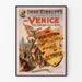 Vintageaffisch Romantisk Tittning Venedig Olympia