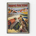 Vintageaffisch för Indianapolis Motor Speedway bilracing