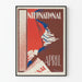 Vintageaffisch International April för väggdekoration