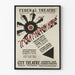 Vintage teaterposter « It Can't Happen Here » Federal Theatre New Jersey