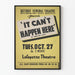 Teaterposter "It Can't Happen Here" - Vintage väggdekoration
