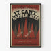 Vintageposter It Can't Happen Here för väggdekoration