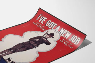 Vintage militärposter Jag har fått ett nytt jobb