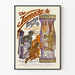 Vintageposter Jaenecke med tryckfärger och litografiska färger