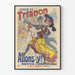 Vintageposter Trädgården Trianon Allons-y Revue med Storslaget Spectakel