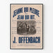 Vintageposter av operett Jeanne som gråter och Jean som skrattar av J. Offenbach