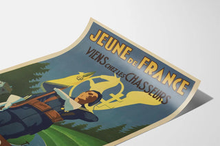 Vintage militär poster Ungdom från Frankrike 10:e BCP Neuville-sur-Ain