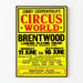 Vintageaffisch Circus World - Jimmy Chipperfield i Brentwood