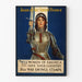Vintageposter av Jeanne d'Arc för engagerad väggdekoration