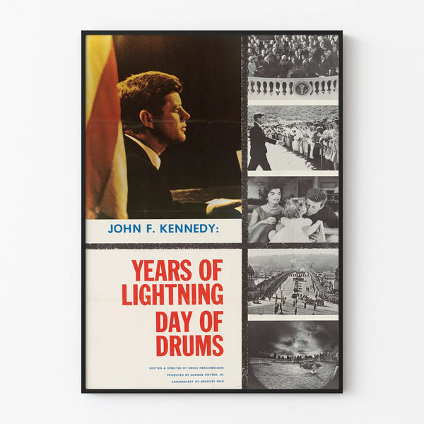 Vintageposter John F. Kennedy År av blixtar, dag av trummor