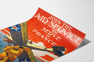 Vintage militär affisch Air Service France 1917