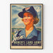 Vintageposter Join Women's Land Army - Retro Väggdekoration