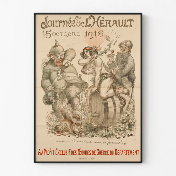 Gammal poster från Héraults dag 1916 – Krigsverk