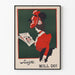 Vintageposter Judge Will Do i rött och grönt för väggdekoration